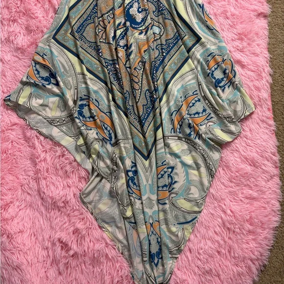 Boho Print Hankerchief Flowy Dress - Picture 6 of 8